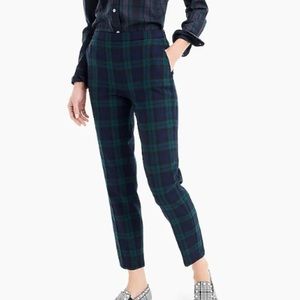 J Crew Wool Pants Black Watch Tartan 